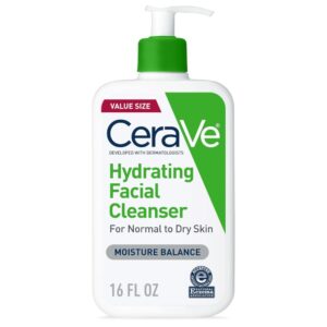 cerave hydrating facial cleanser, moisturizing face wash