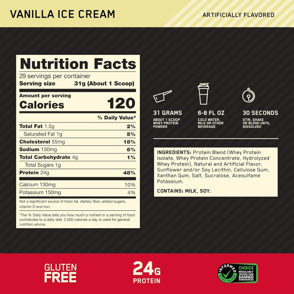 Optimum Nutrition Gold Standard 100% Whey Protein Powder - Image 7