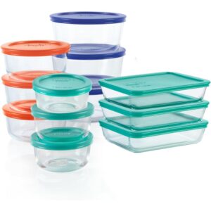 Pyrex Simply Store (12-Pack) Glass Food Storage Containers Set,